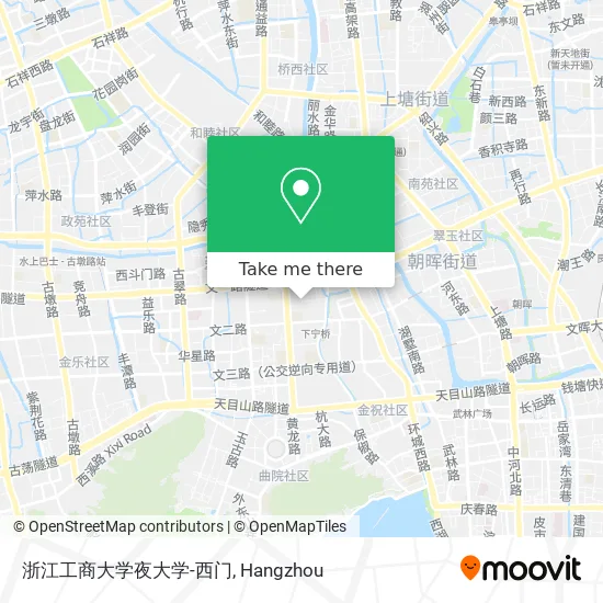 浙江工商大学夜大学-西门 map