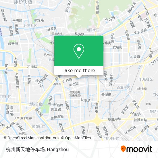 杭州新天地停车场 map