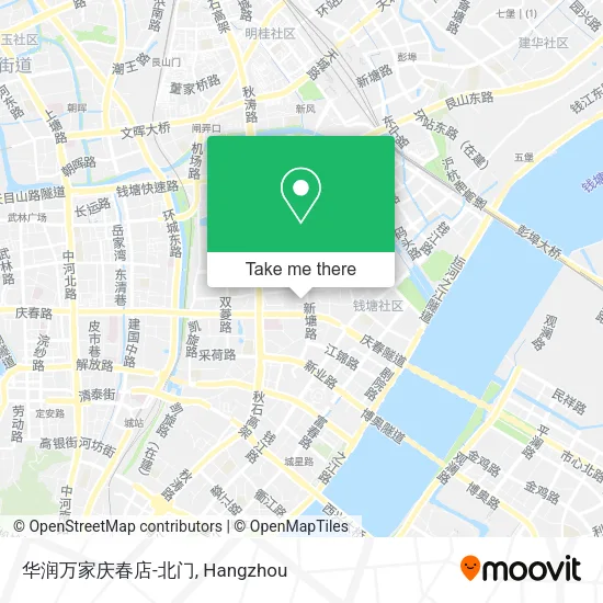 华润万家庆春店-北门 map