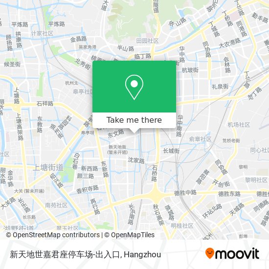 新天地世嘉君座停车场-出入口 map