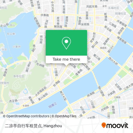 二凉亭自行车租赁点 map