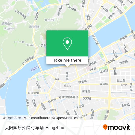 太阳国际公寓-停车场 map