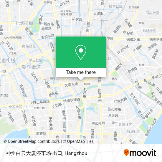 神州白云大厦停车场-出口 map