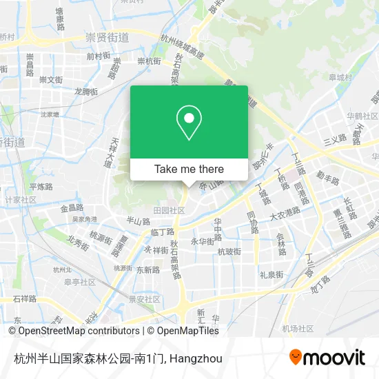 杭州半山国家森林公园-南1门 map