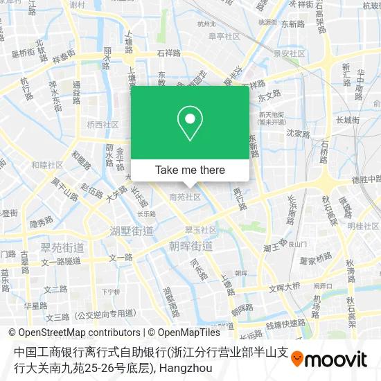 中国工商银行离行式自助银行(浙江分行营业部半山支行大关南九苑25-26号底层) map