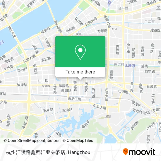 杭州江陵路鑫都汇亚朵酒店 map