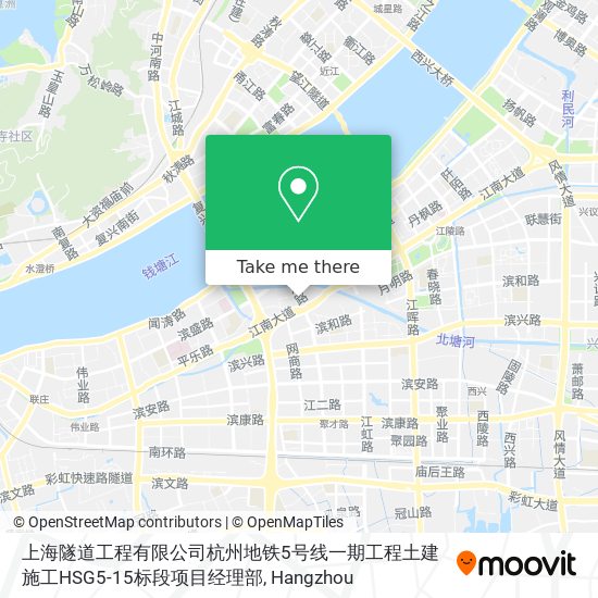 上海隧道工程有限公司杭州地铁5号线一期工程土建施工HSG5-15标段项目经理部 map