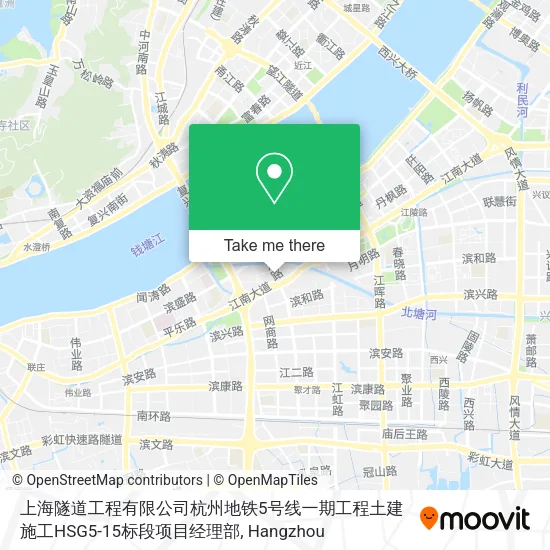 上海隧道工程有限公司杭州地铁5号线一期工程土建施工HSG5-15标段项目经理部 map