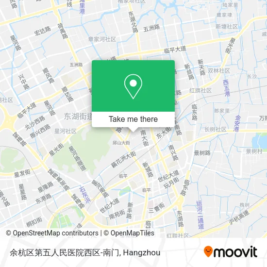 余杭区第五人民医院西区-南门 map