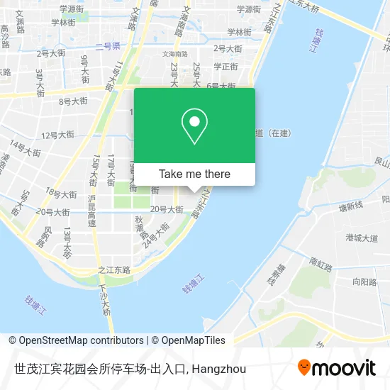 世茂江宾花园会所停车场-出入口 map