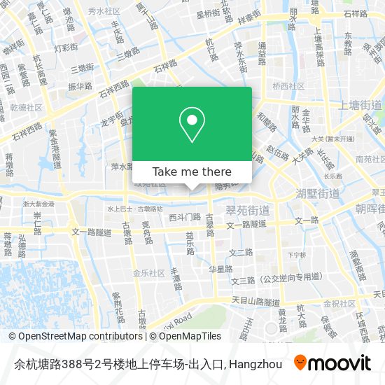 余杭塘路388号2号楼地上停车场-出入口 map
