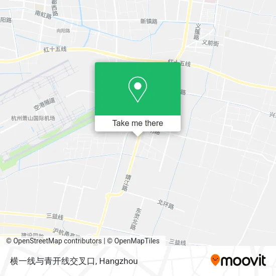 横一线与青开线交叉口 map