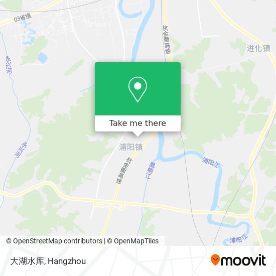 大湖水库 map