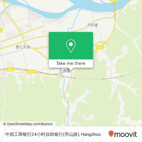 中国工商银行24小时自助银行(亭山路) map