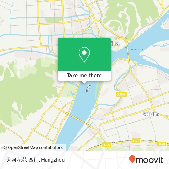 天河花苑-西门 map
