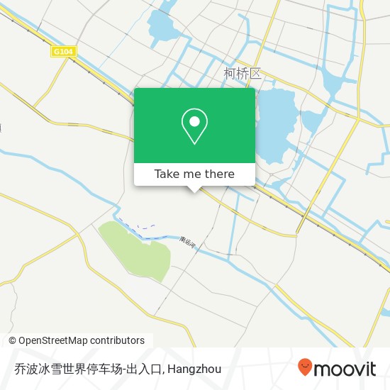 乔波冰雪世界停车场-出入口 map