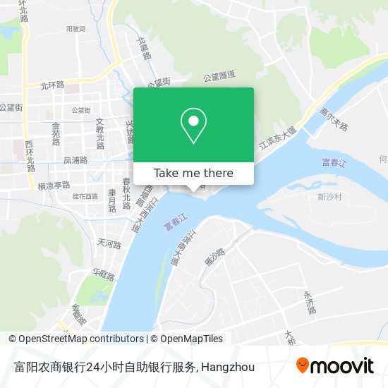 富阳农商银行24小时自助银行服务 map