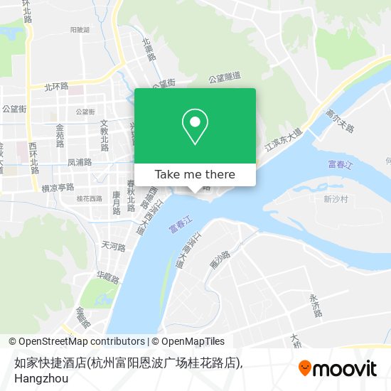 如家快捷酒店(杭州富阳恩波广场桂花路店) map