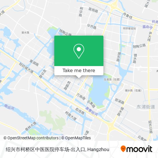 绍兴市柯桥区中医医院停车场-出入口 map