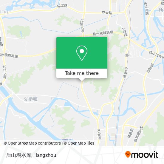 后山坞水库 map