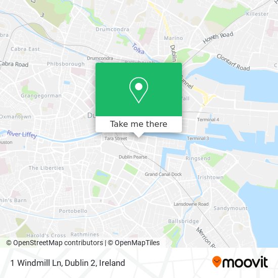 1 Windmill Ln, Dublin 2 map