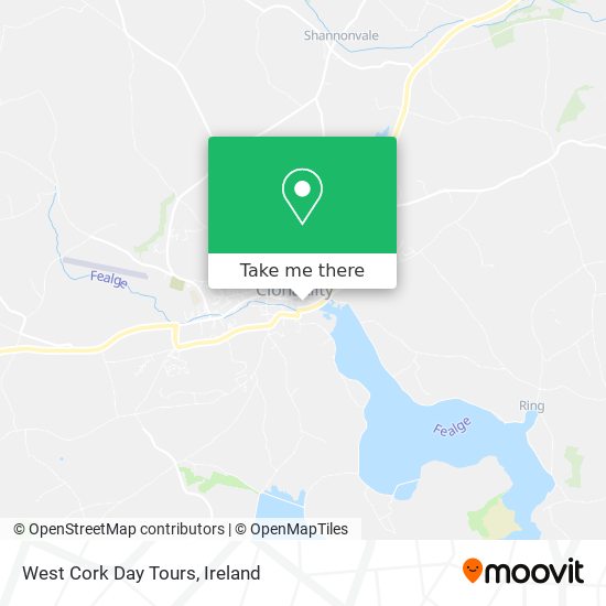 West Cork Day Tours map