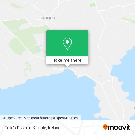 Toto's Pizza of Kinsale map