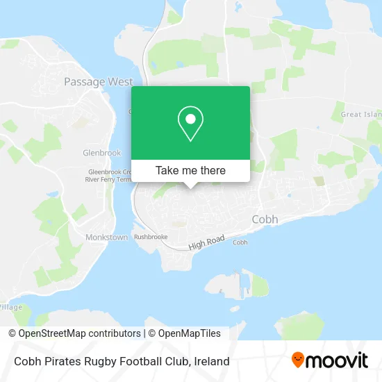 Cobh Pirates Rugby Football Club map