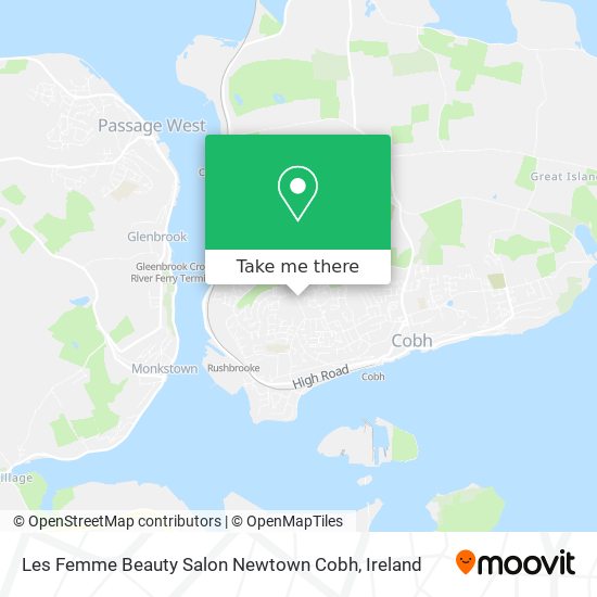 Les Femme Beauty Salon Newtown Cobh map