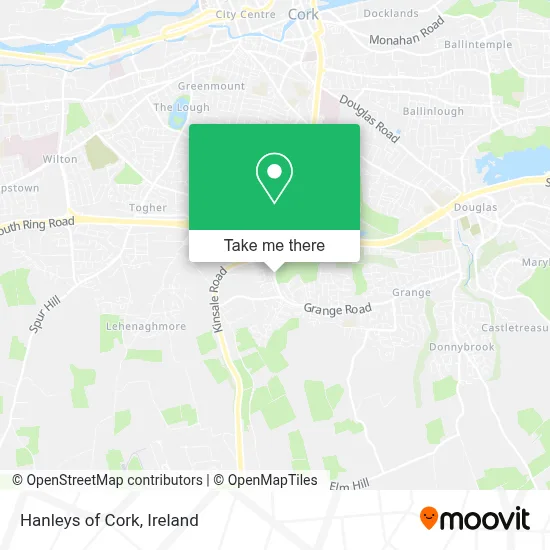Hanleys of Cork map