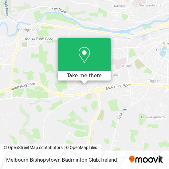 Melbourn-Bishopstown Badminton Club map