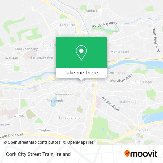 Cork City Street Train map