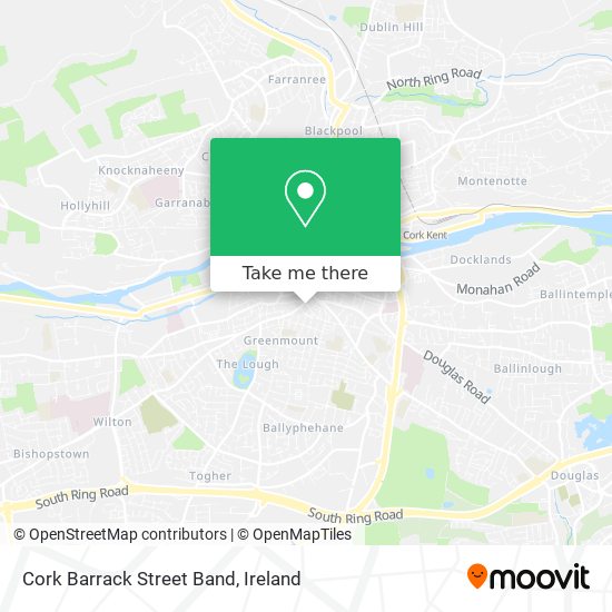 Cork Barrack Street Band map