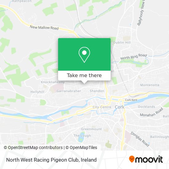 North West Racing Pigeon Club map