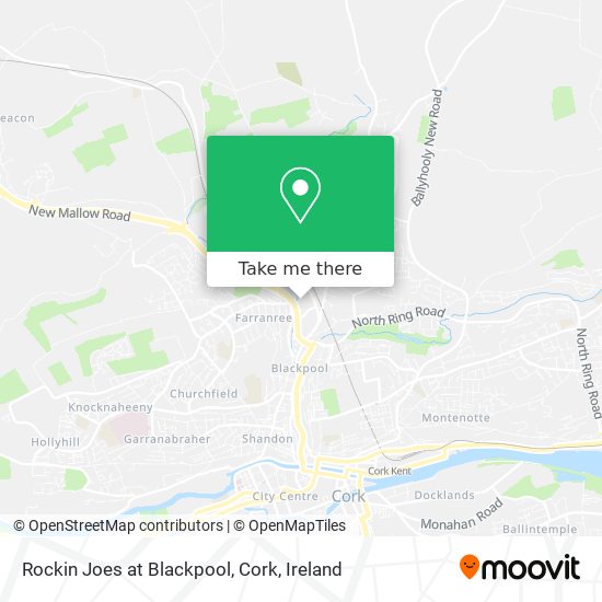 Rockin Joes at Blackpool, Cork map