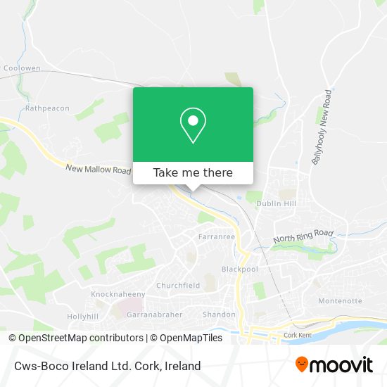 Cws-Boco Ireland Ltd. Cork map