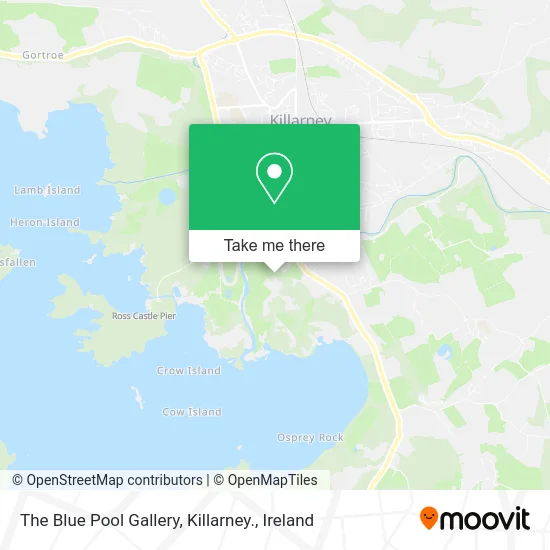 The Blue Pool Gallery, Killarney. map
