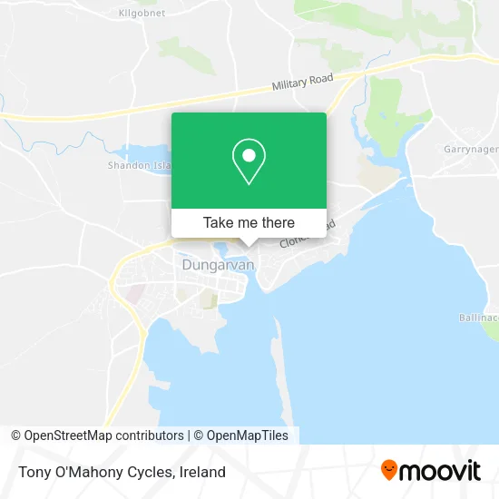 Tony O'Mahony Cycles map