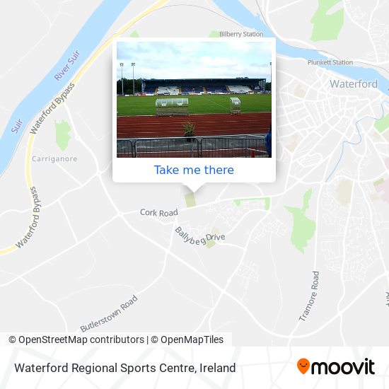 Waterford Regional Sports Centre map