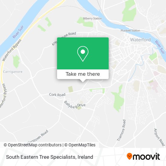 South Eastern Tree Specialists map