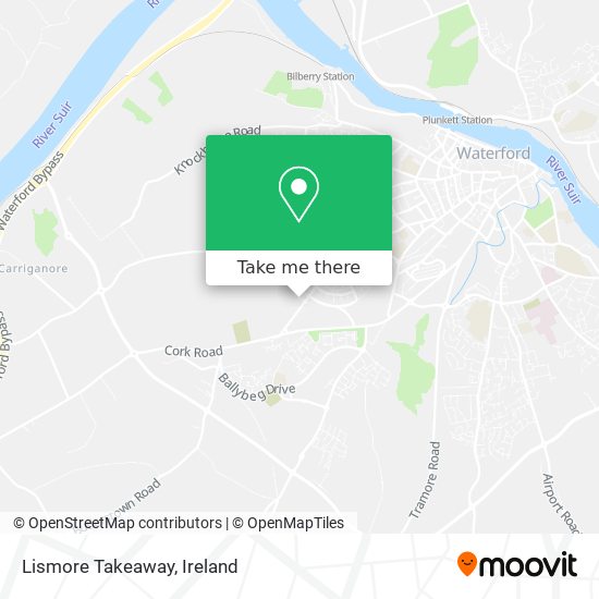 Lismore Takeaway map