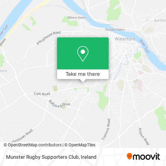 Munster Rugby Supporters Club map