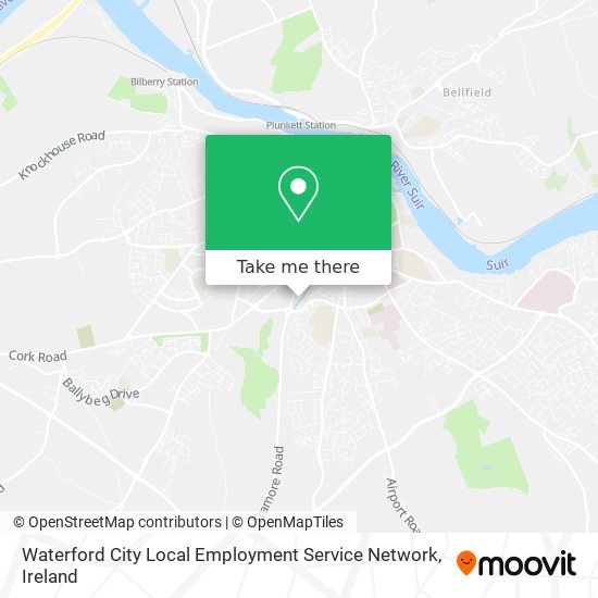 Waterford City Local Employment Service Network map