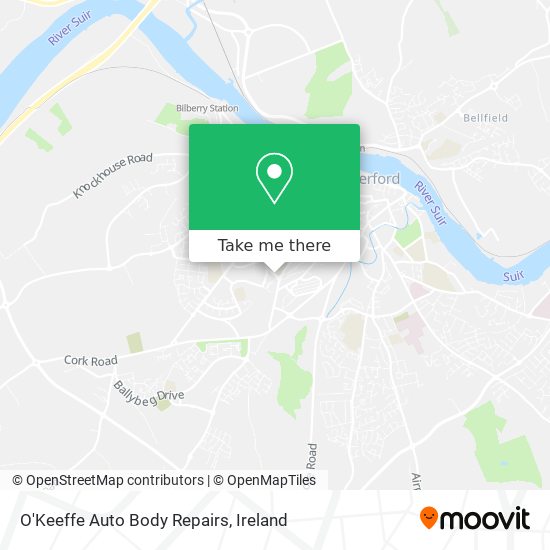 O'Keeffe Auto Body Repairs map