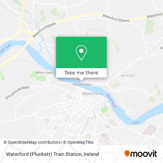 Waterford (Plunkett) Train Station map