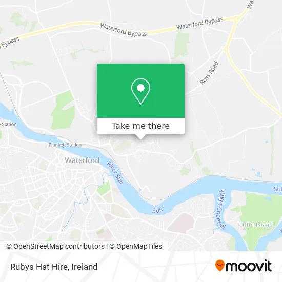 Rubys Hat Hire map