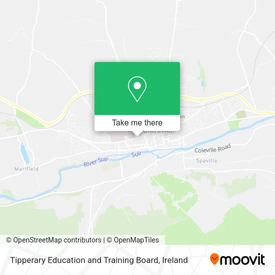 Tipperary Education and Training Board map