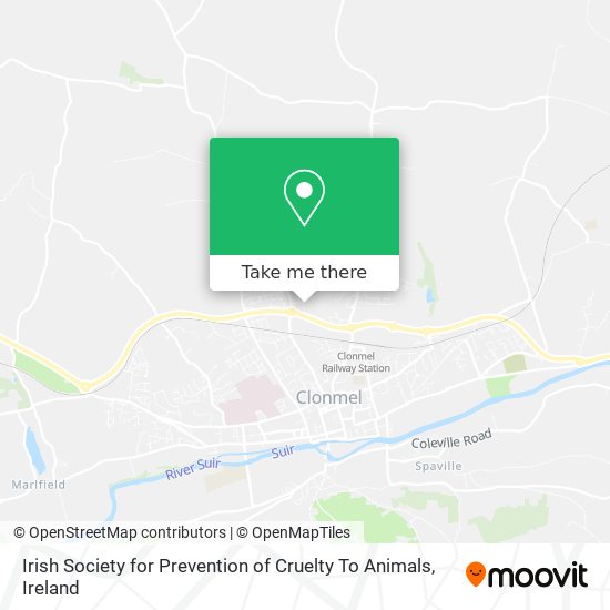 Irish Society for Prevention of Cruelty To Animals map