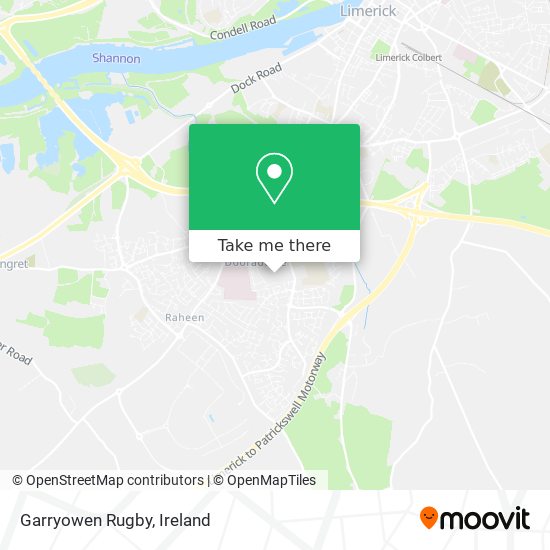 Garryowen Rugby map