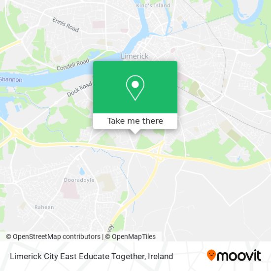 Limerick City East Educate Together map